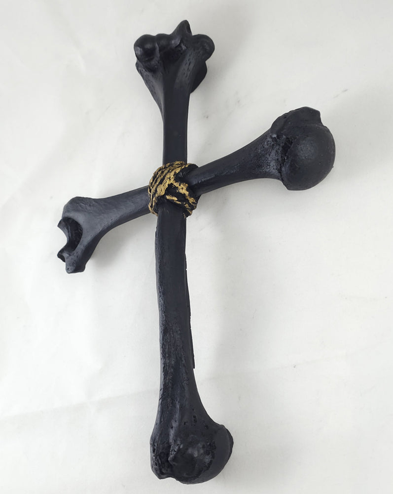 
                  
                    Bone Cross Flat Black with Faux Gold Wrap
                  
                